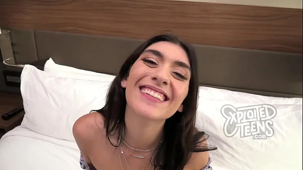 Watch this tall leggy teen with big beautiful tits suck cock POV style