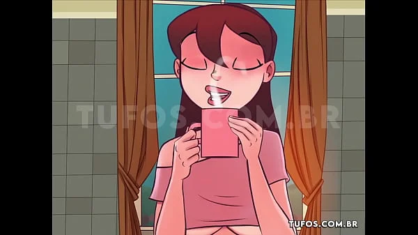FUDENDO O CU da coroa bunduda no café da manhã! CORNO nem percebeu!