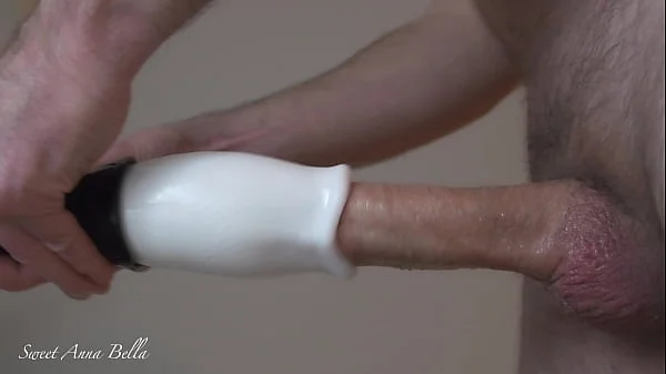 My husband trying the Automatic Rotating Male Masturbator Blow Job Cock Stroker Sex Toys by Sohimi
