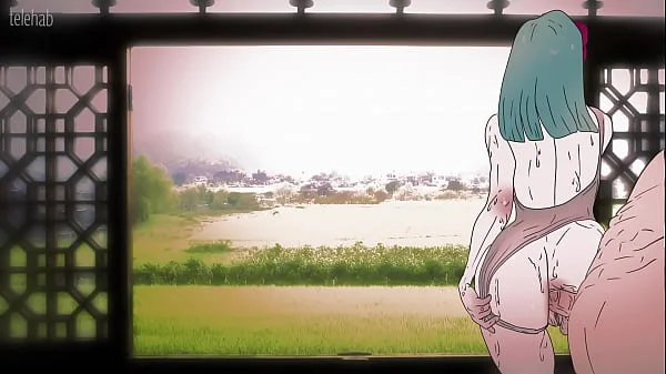 Bulma was tired after masturbation, but the break was interrupted by Goku ! Hentai dragon ball - anime cartoon 2d ( porn )