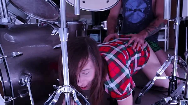 Stepmom gets stuck in Drum Set Stepson helps