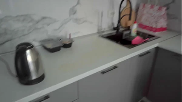 The new maid didn't do a good job, so she had to work her holes and get cum in her mouth