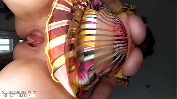 Huge Tits & Mature Mom Pussy. Britney Swallows Strip Tease
