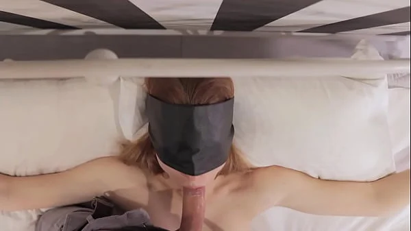 Blindfolded tied up babe got strong female orgasm with vibrator and fucked hard in mouth and pussy