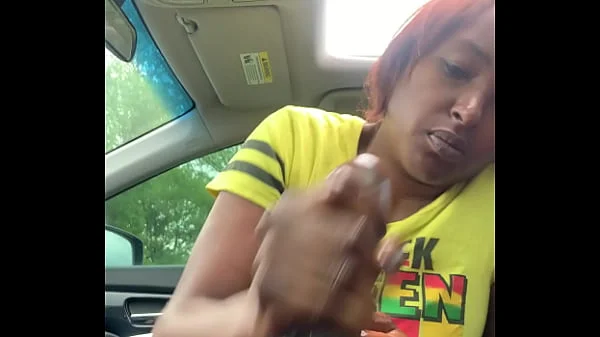 Handjob in car