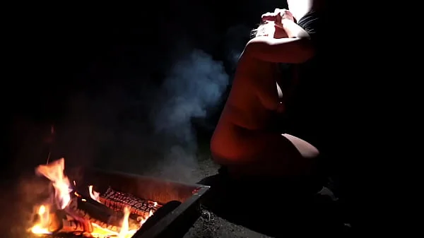Naked in the Forest Sucking Cock
