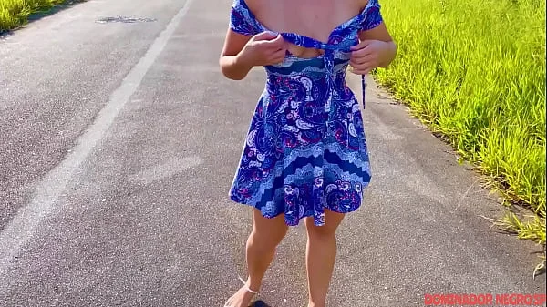 PELADA NA RUA E DESCONHECIDO ARROMBOU O CU NO PELO