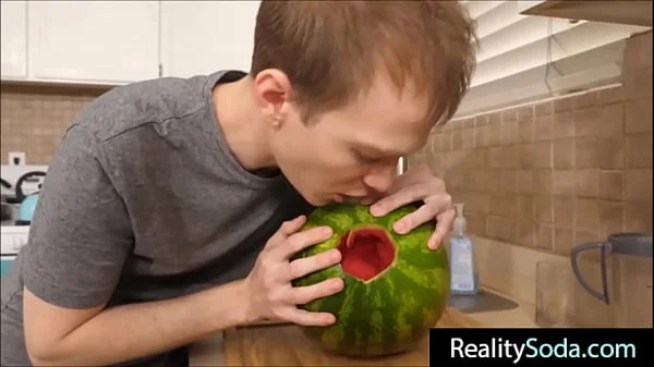 step Brother fucks stepsister instead of watermelon