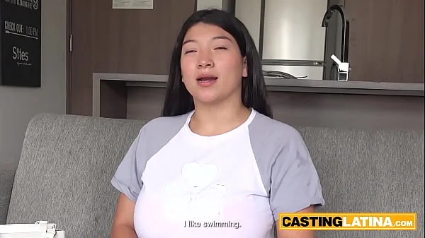 Massive titted amateur BBW latina thot Kaori convincing the perv producer