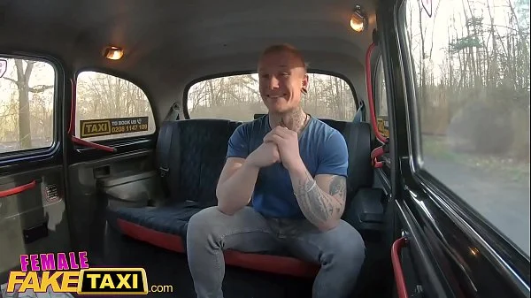 Female Fake Taxi Sexy MILF in black suspenders convinces him to cheat on his fiance