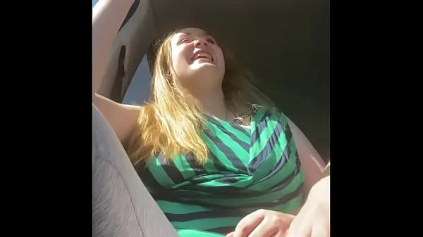 Beautiful Natural Chubby Blonde starts in car and gets Fucked like crazy at home