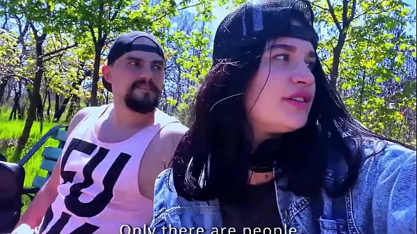 Blowjob challenge in public to a stranger, the guy thought it was prank