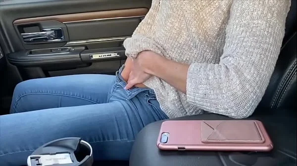 Petite Babe Squirts in Car and Wears Remote Control Vibrator in Public at Target