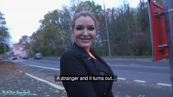 Public Agent Alexxa Vice’s Big Tits and Tight Leather Trousers