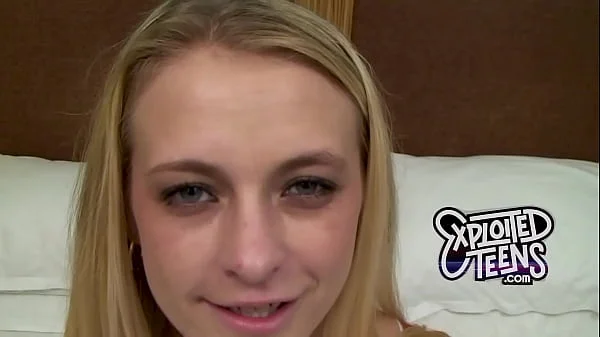 She is 18 and very nervous starring in her first xxx video