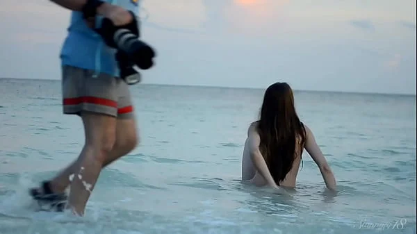 Nubile Beauty Posing Nude at the Beach in Bahamas