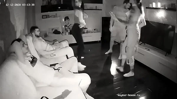 Young Chicks Flirt With Guests Sexy Dance Party
