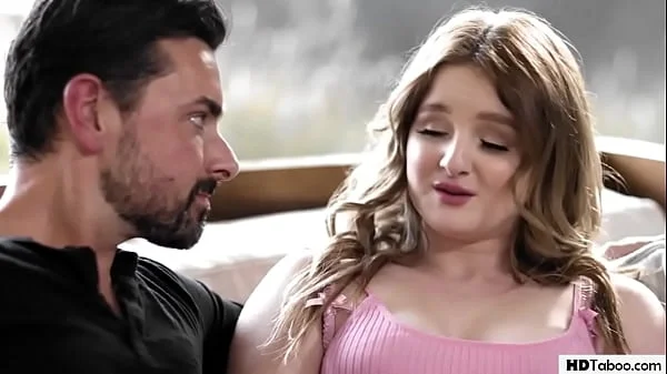 Lonely & virgin babe does it on Valentine's Day with Step dad