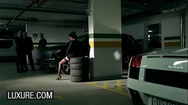 Hardcore orgy with Anissa Kate on a public parking