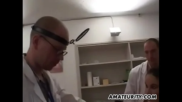 Two girlfriends suck and fuck two doctors with facials