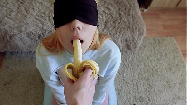 Cheated Silly Step Sister in blindfolded game, but I think she liked it