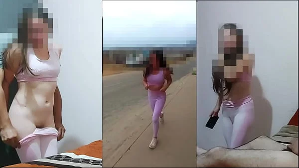 Young girl don't do it you're married! Dirty old man fucks a young married girl, cuckold calls him in the middle of the ass, real homemade 18 years old not faked
